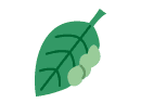 変形した葉のイラスト