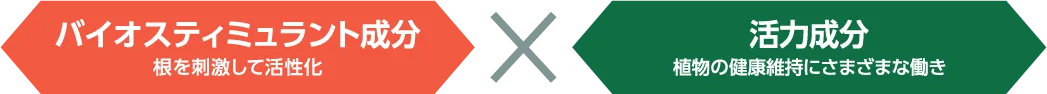 バイオスティミュラント成分 × 活力成分