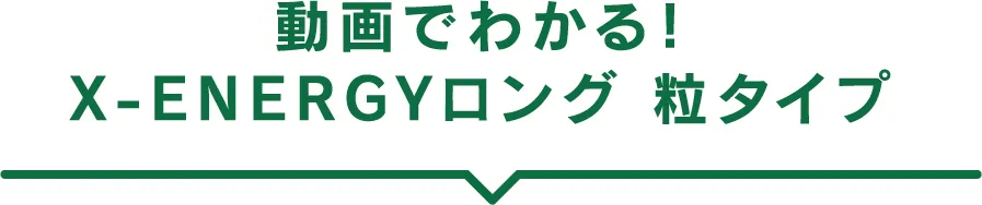 動画でわかる！ X-ENERGYロング 粒タイプ